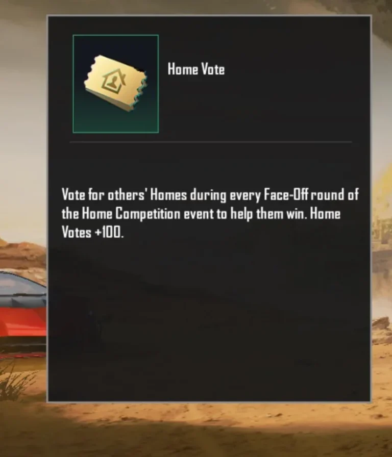 1 Million Home Vote Popularity PUBG MOBILE
