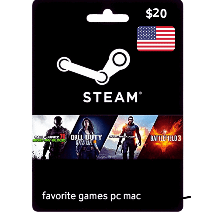 Steam Gift Card USA 20 USD
