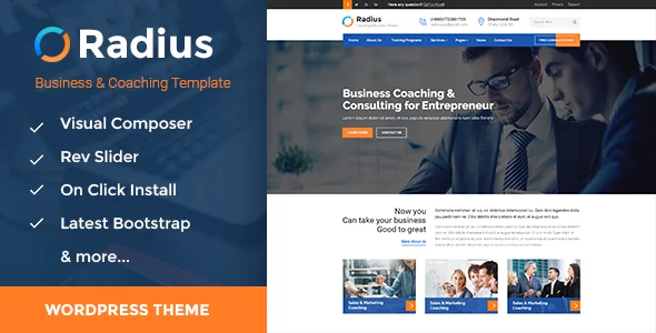 Radius – Business Training WordPress Theme